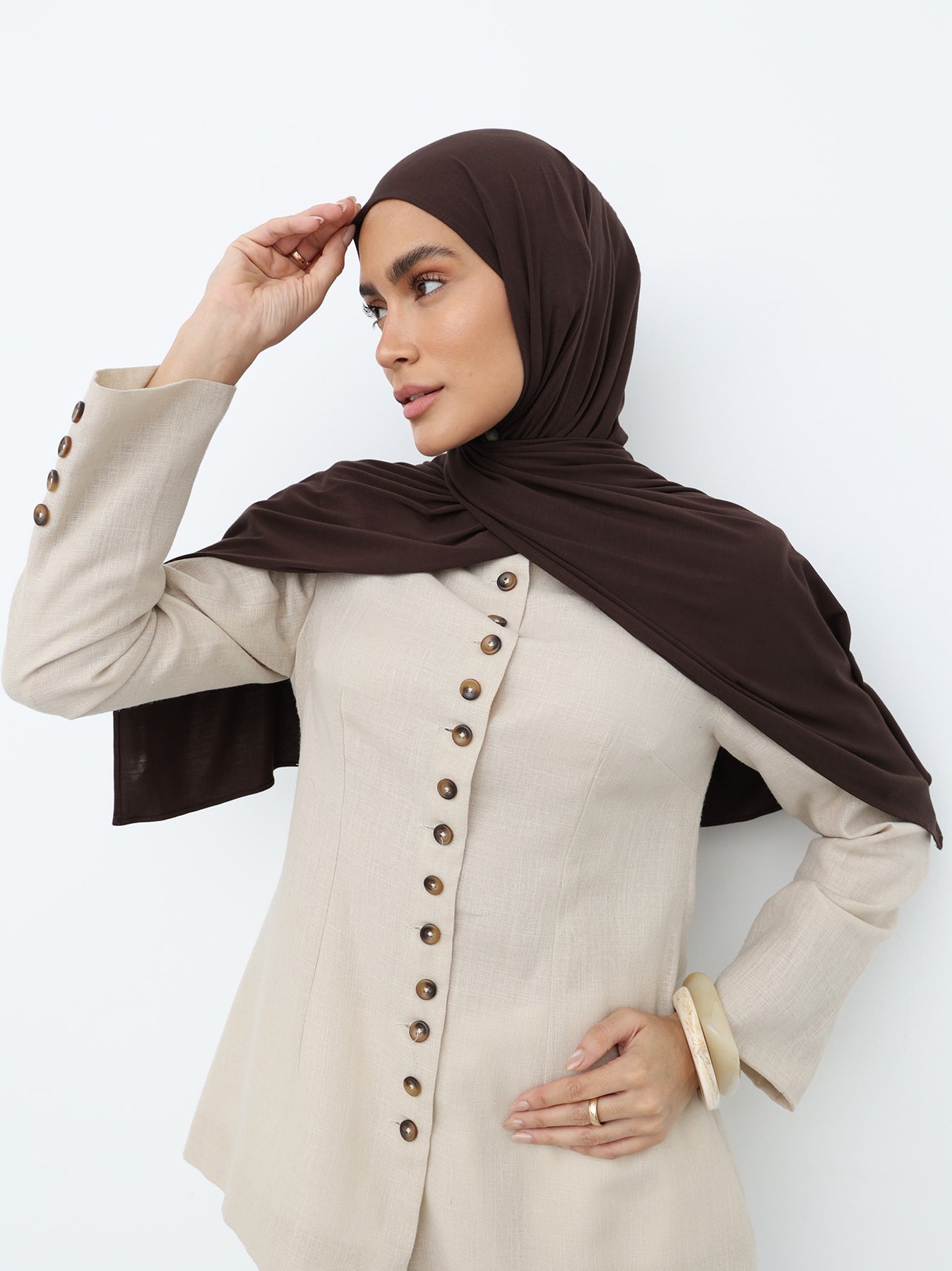 Jersey Hijab - Chocolate