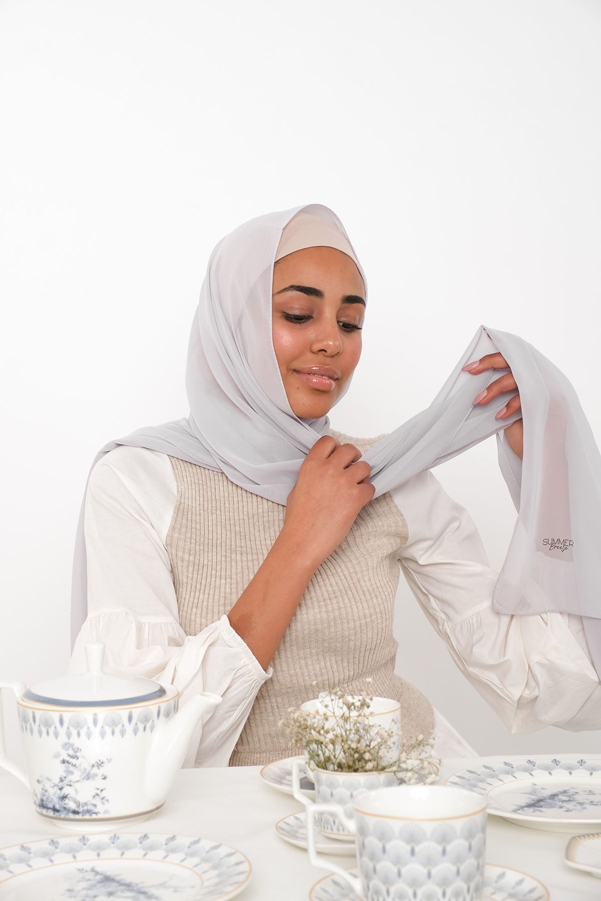 حجاب شيفون - Ash Gray