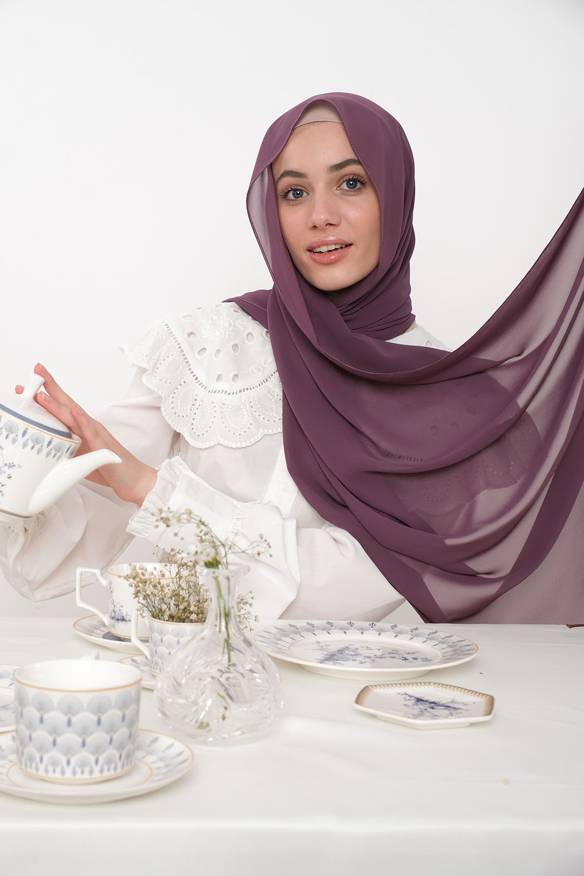 حجاب شيفون - wilight Lavender