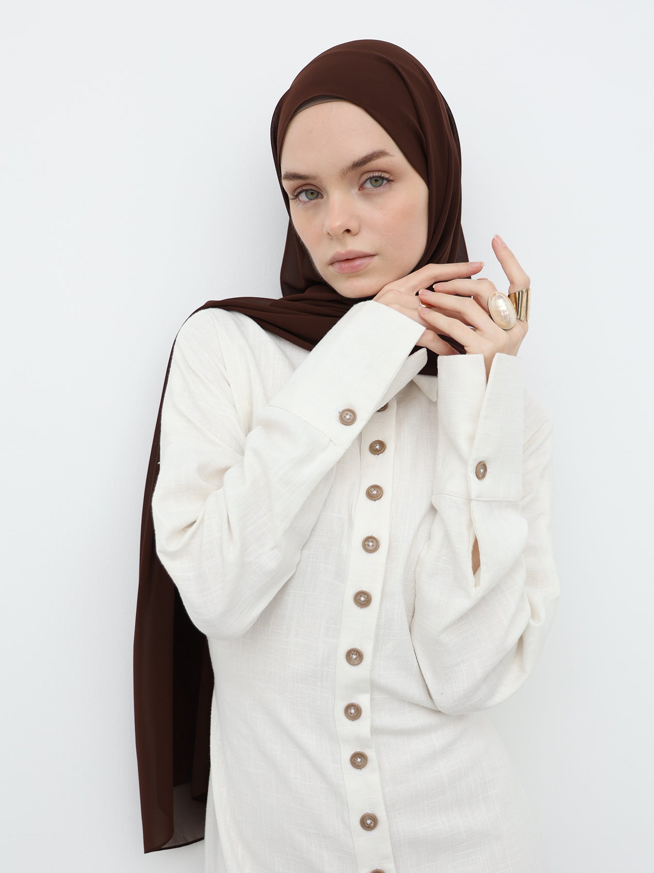 Chiffon Hijab - Pecan