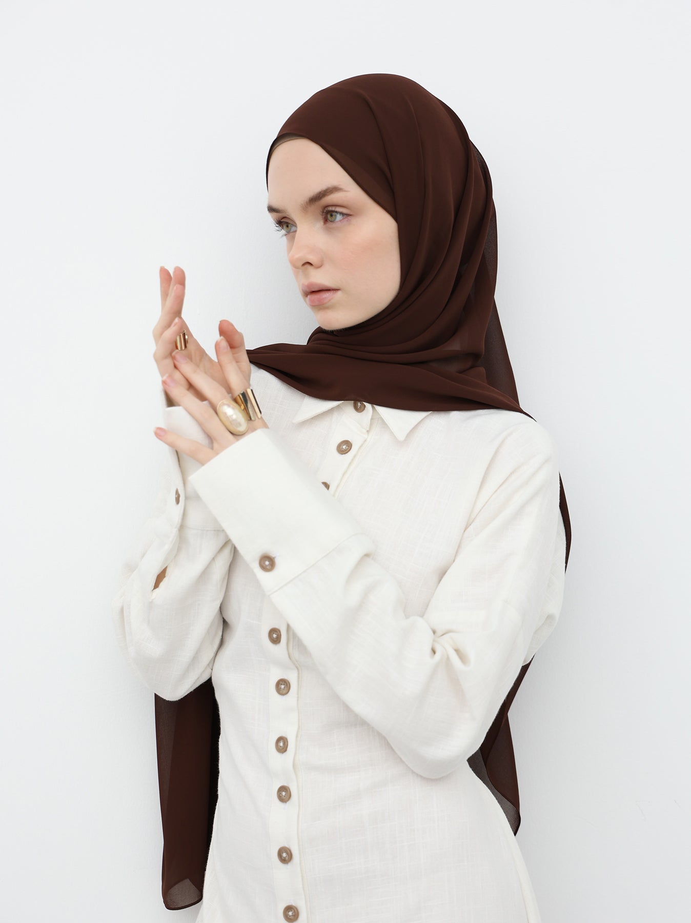 Chiffon Hijab - Pecan