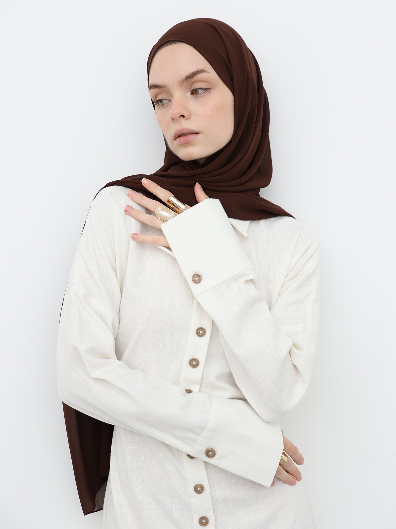 Chiffon Hijab - Pecan