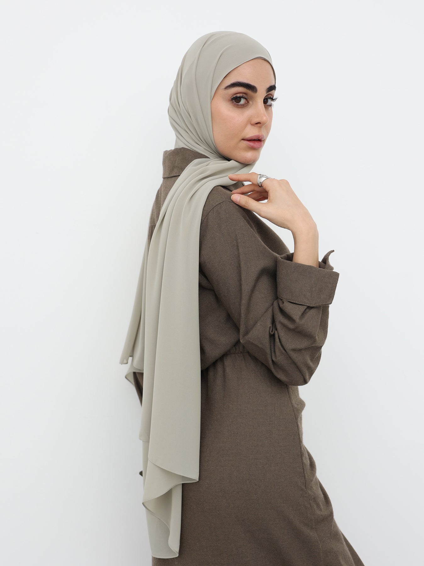 Chiffon Hijab - Pastel Grey
