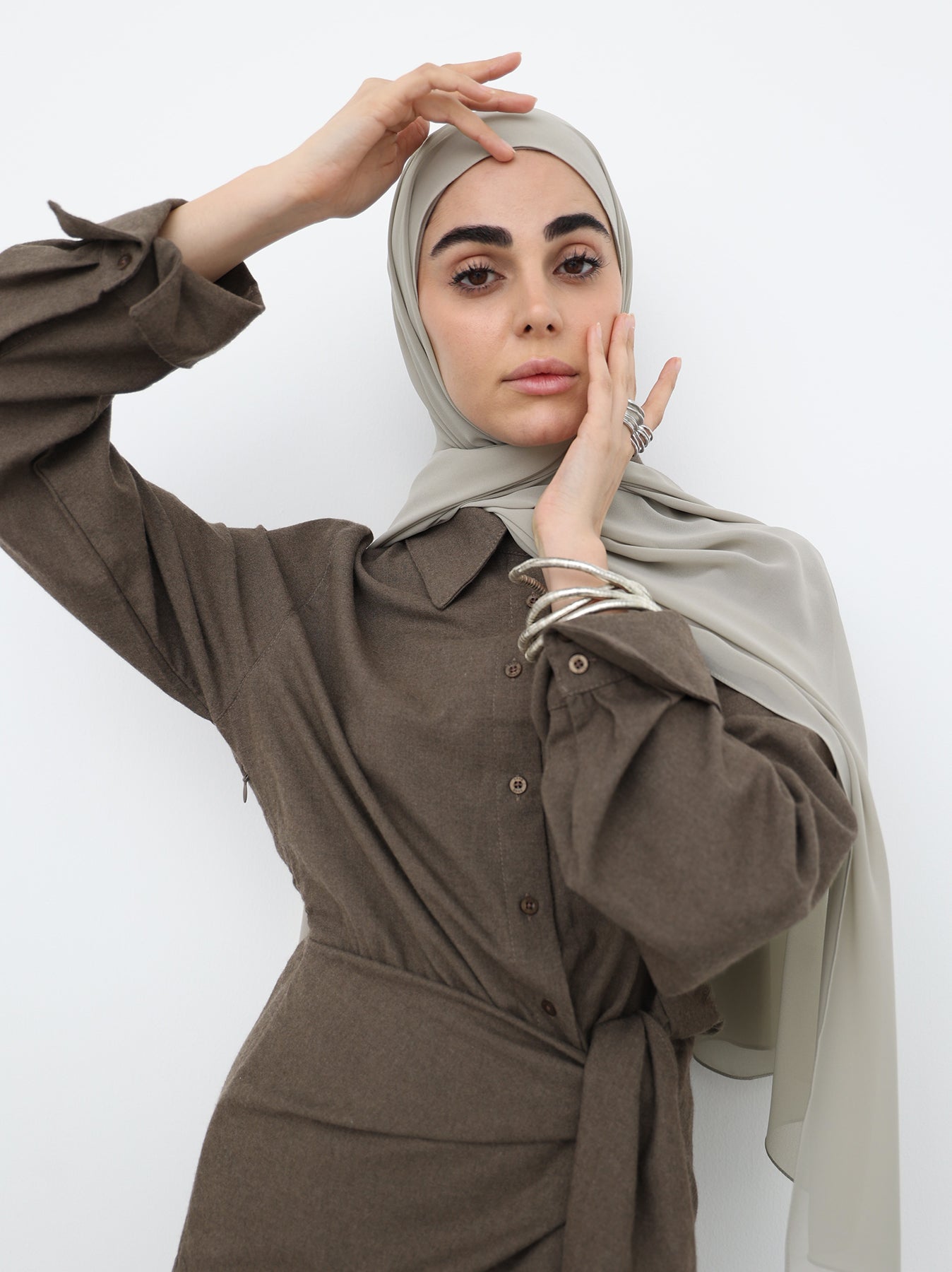 Chiffon Hijab - Pastel Grey