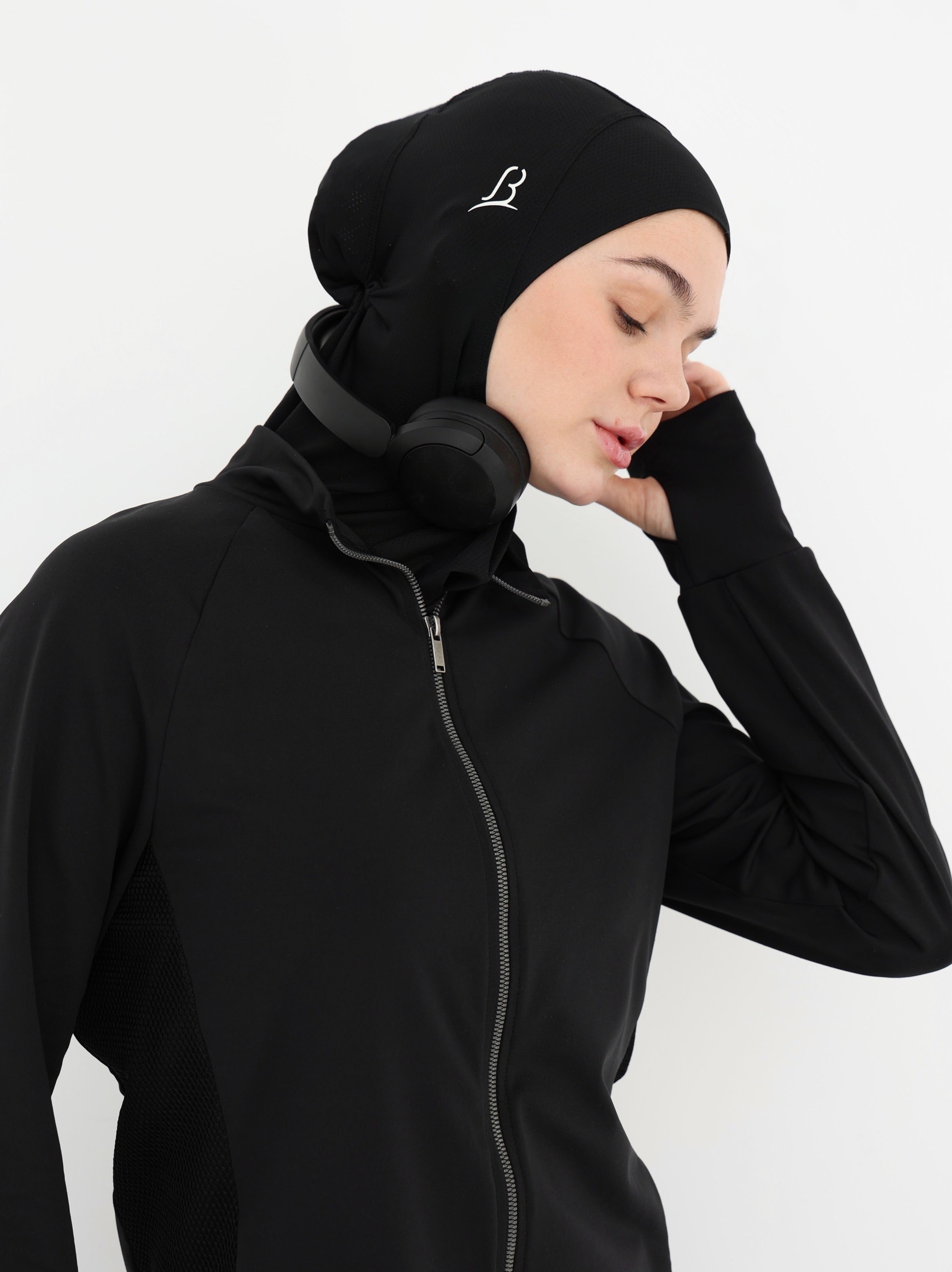 Sport Hijab-Black color