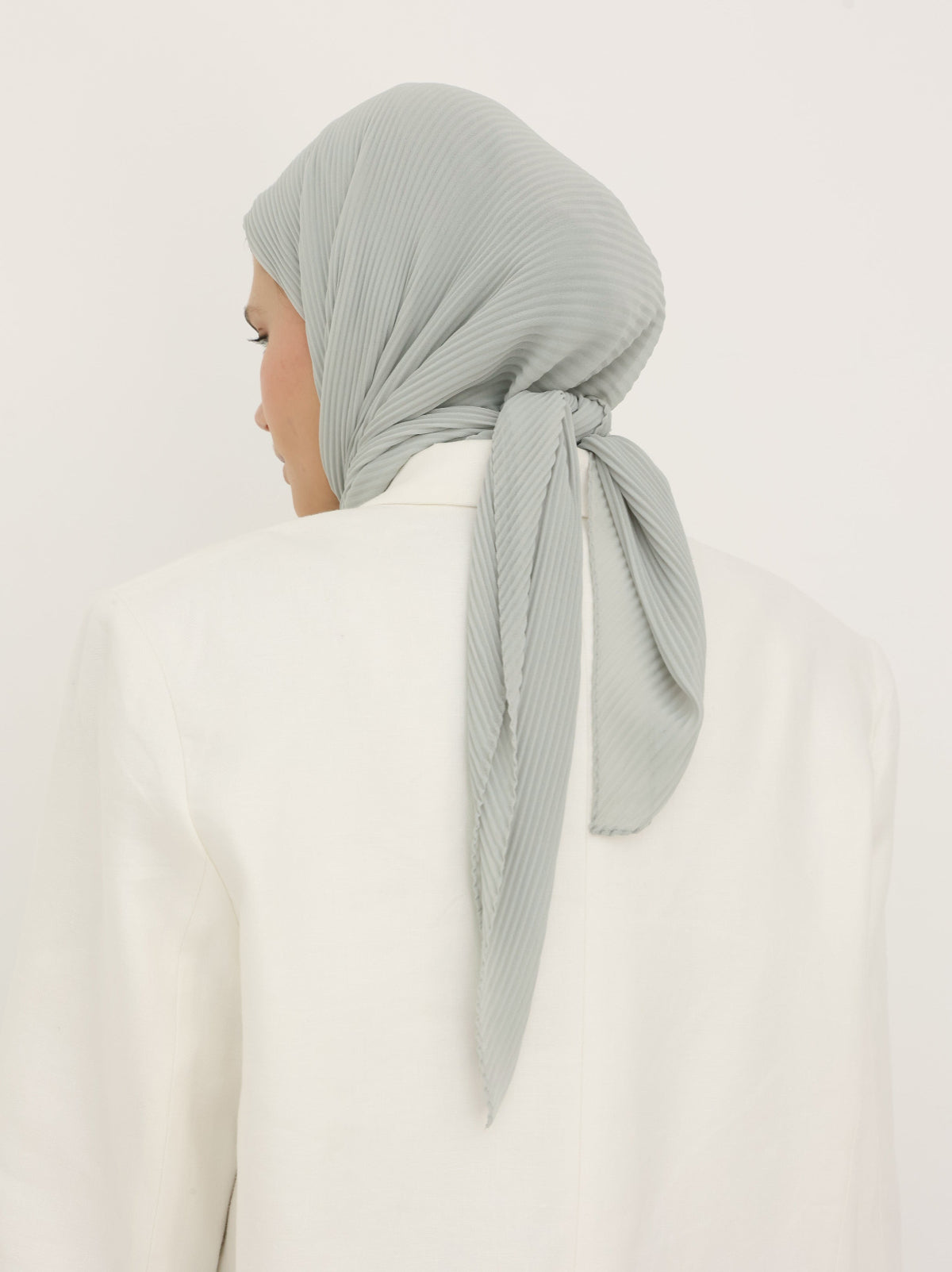 Pleated Chiffon - Ash Gray