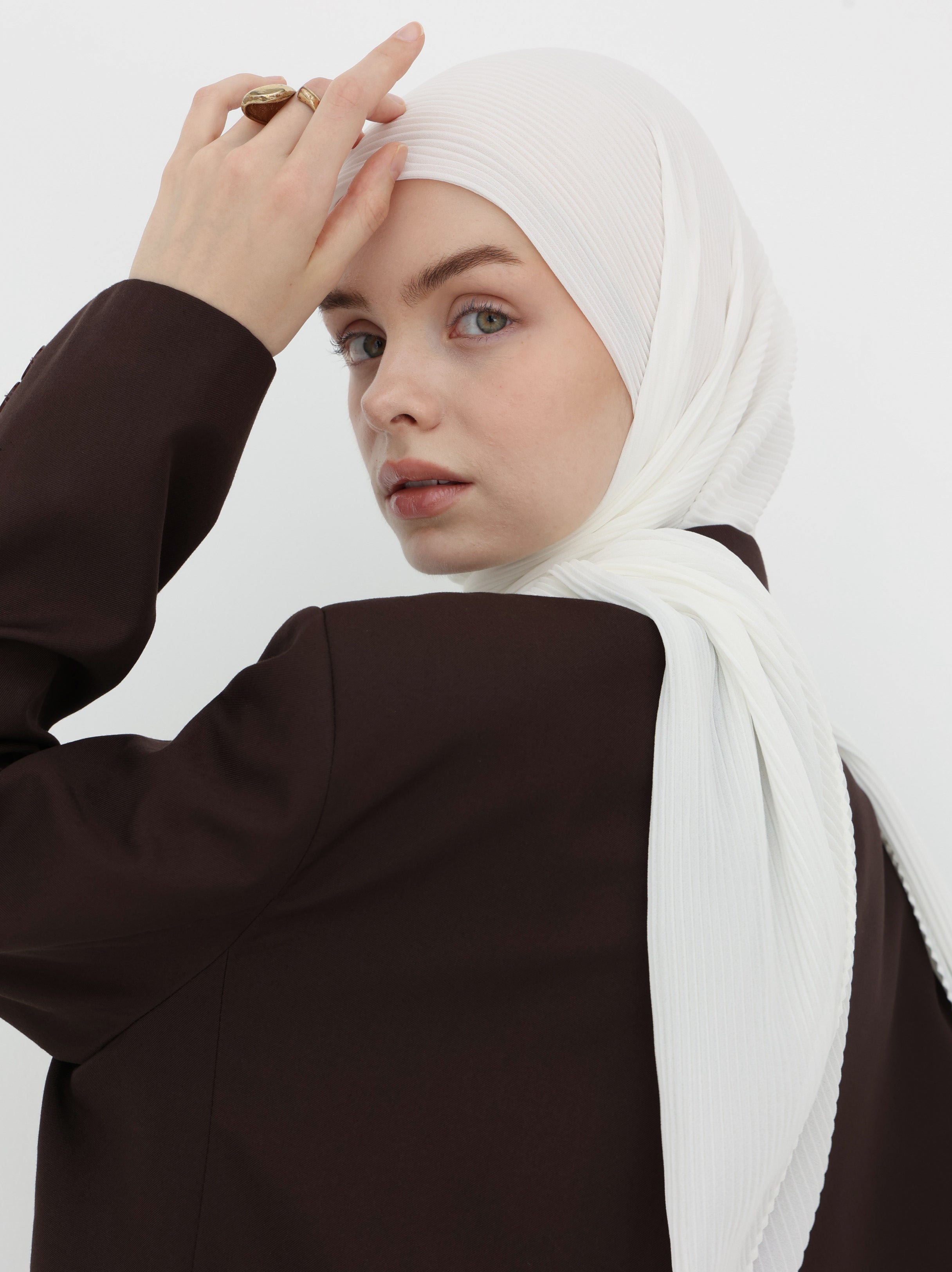 Pleated Chiffon - Off-White