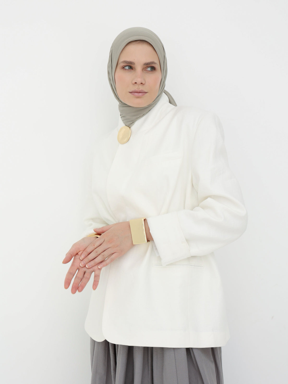 شيفون بليسيه - Pastel Grey