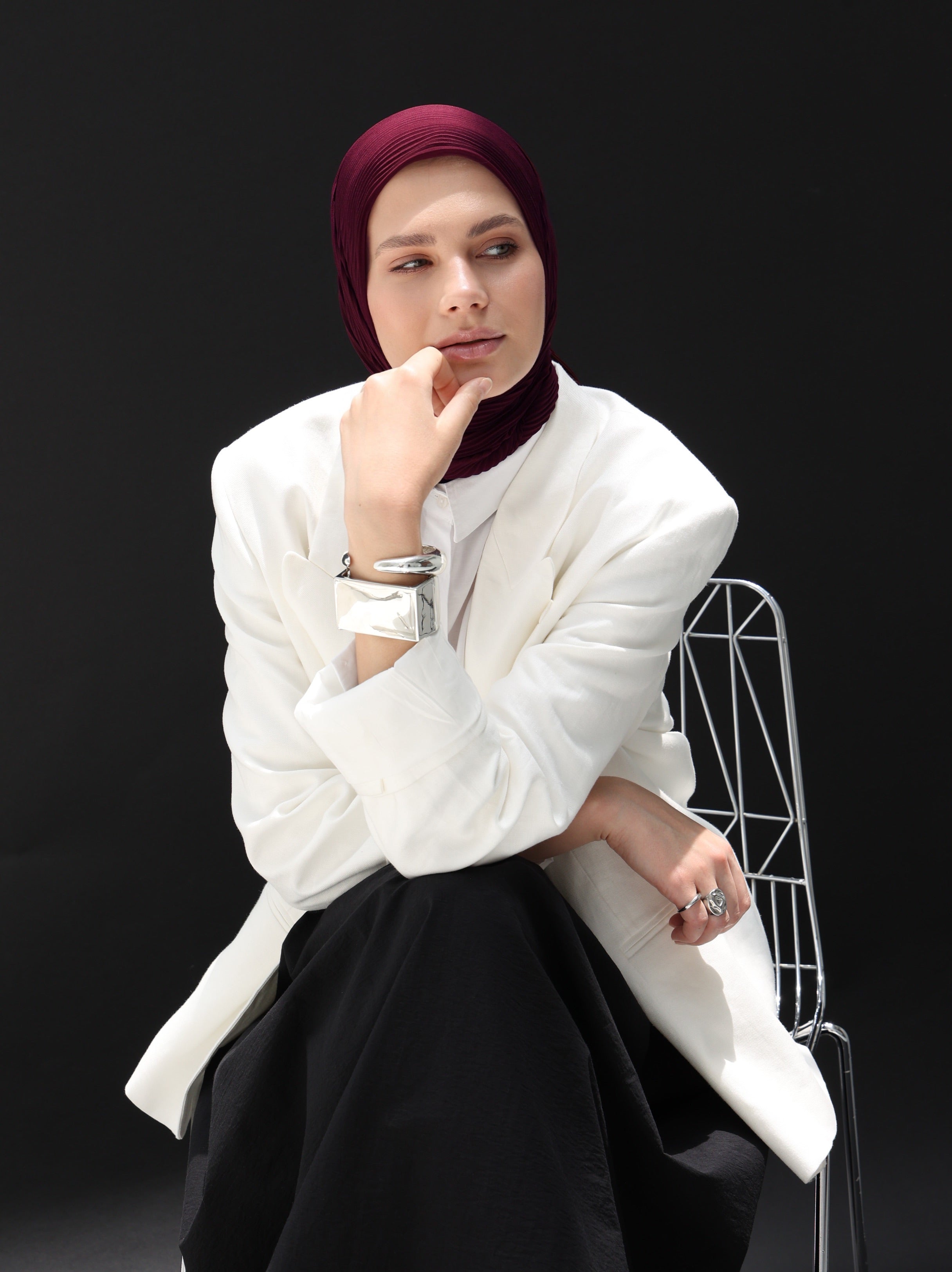 شيفون بليسيه - Maroon