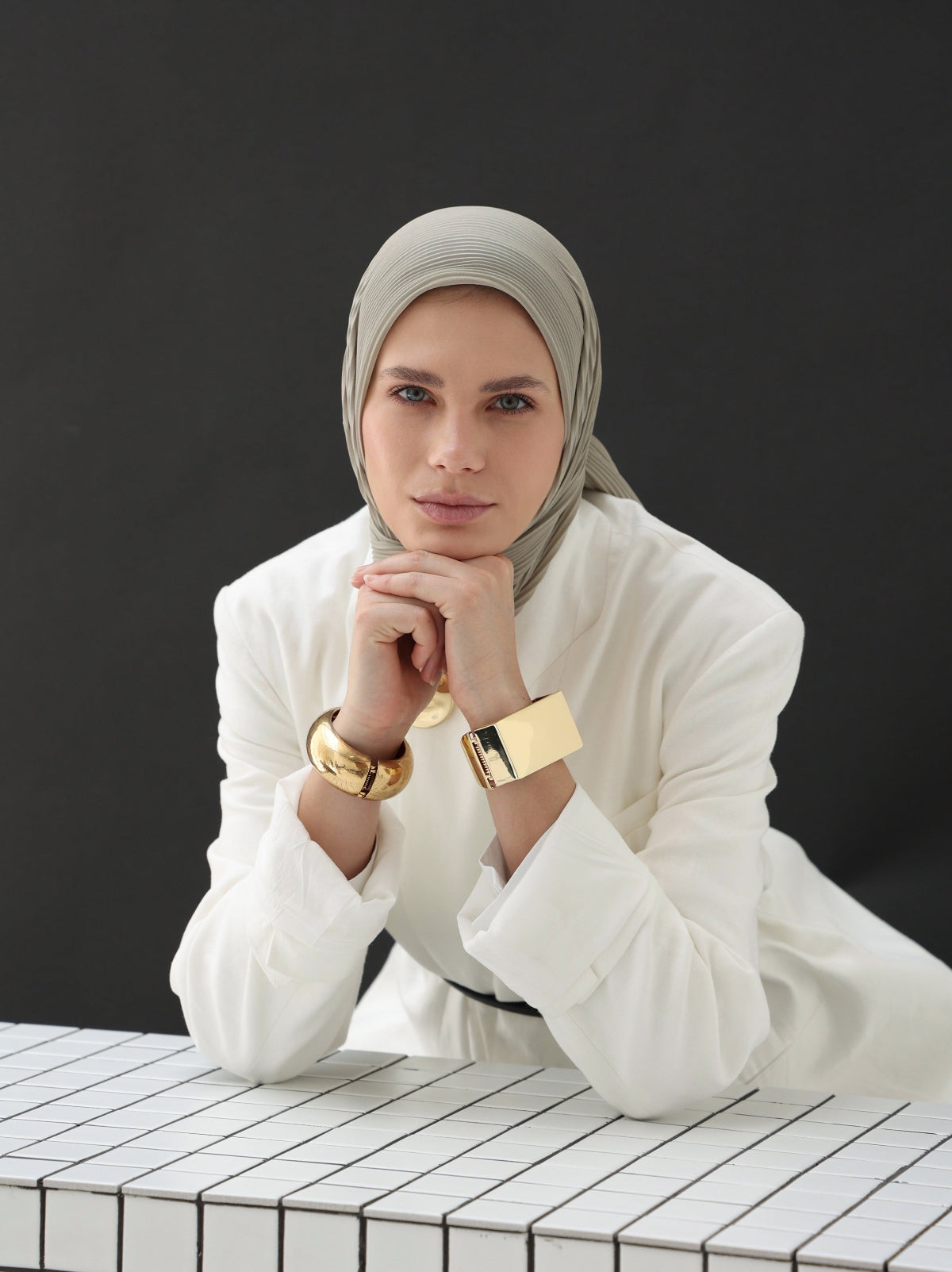 شيفون بليسيه - Pastel Grey