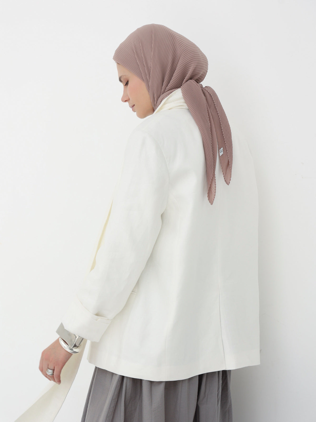 Pleated Chiffon - Oriental Pink
