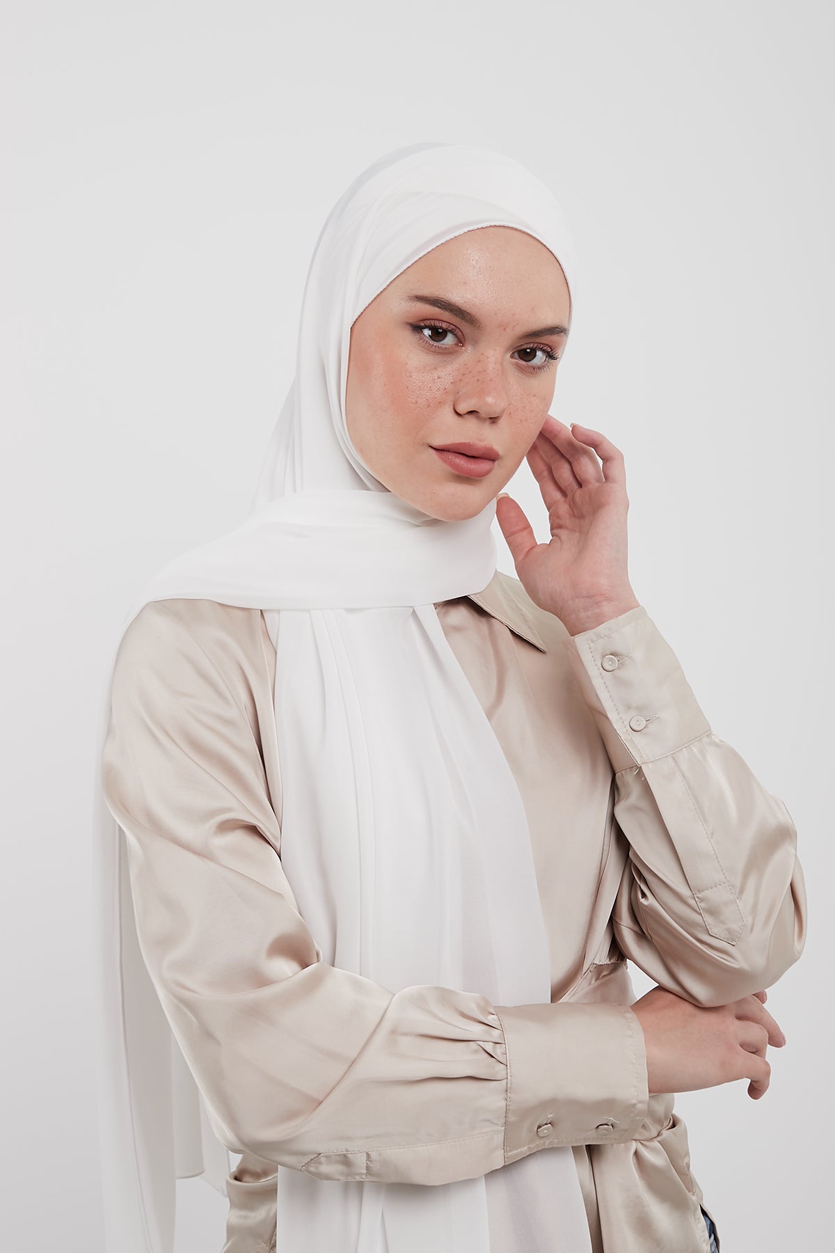 Chiffon Hijab - White