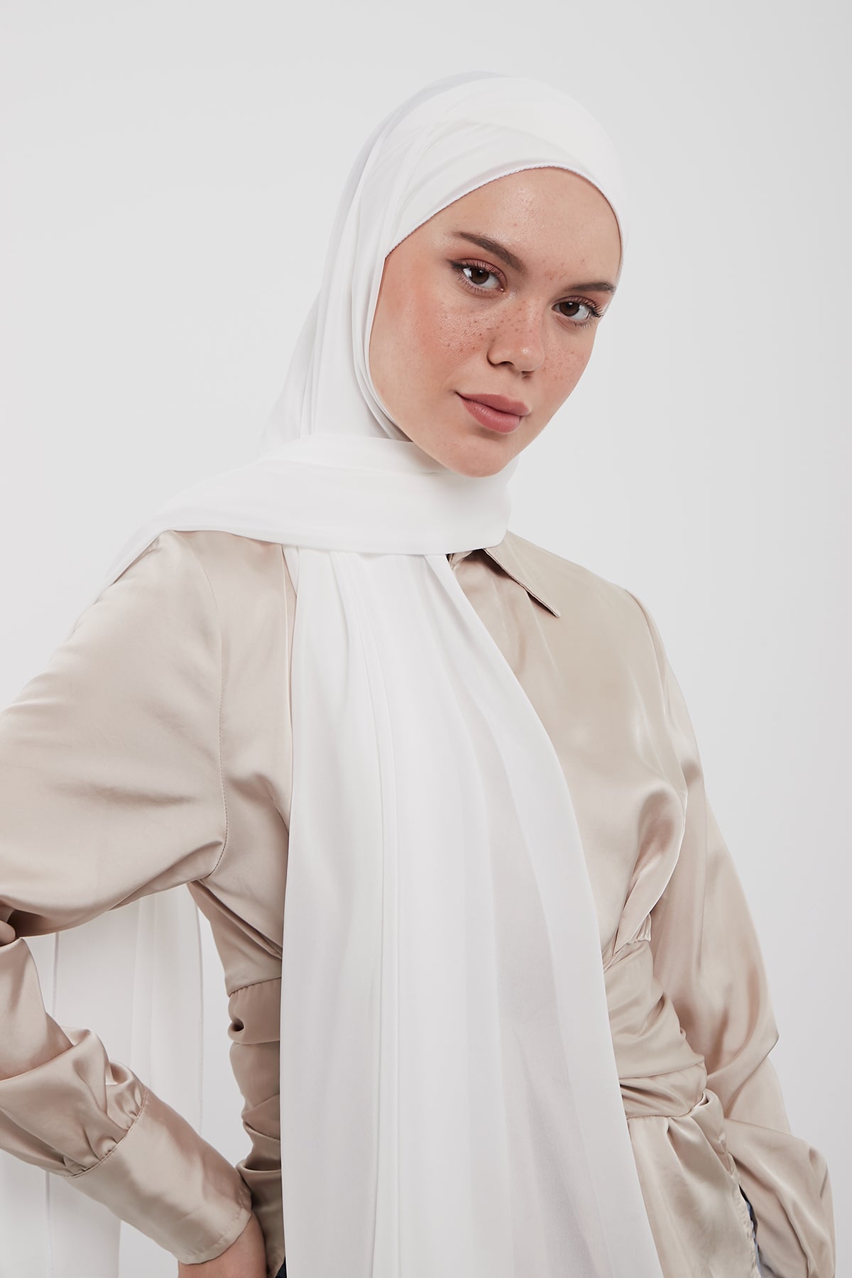 Chiffon Hijab - White