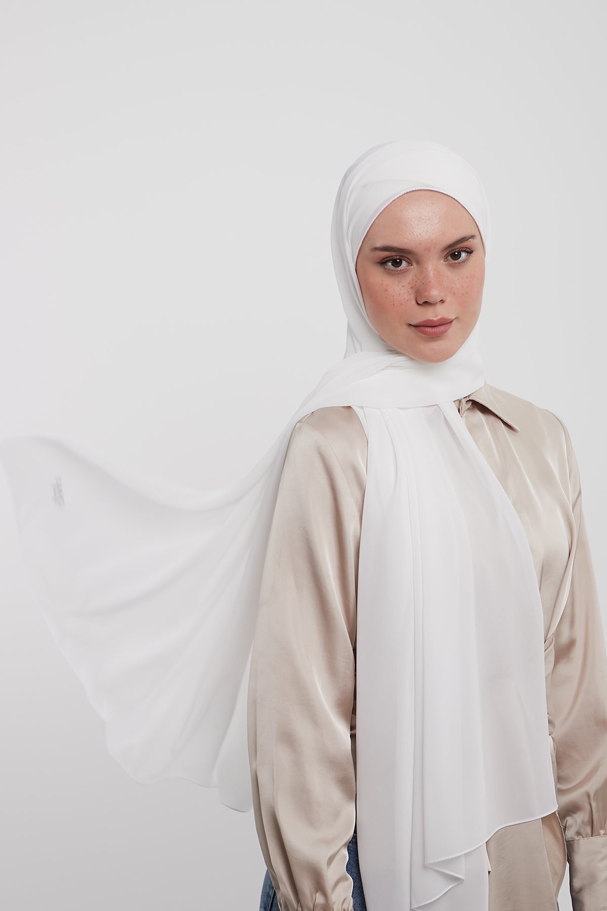 Chiffon Hijab - White