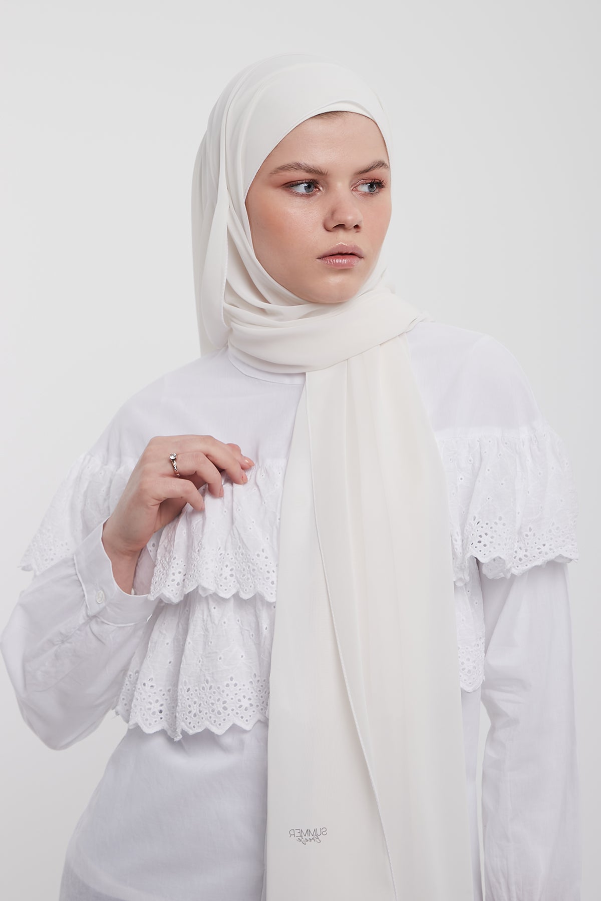 Chiffon Hijab - Off- White