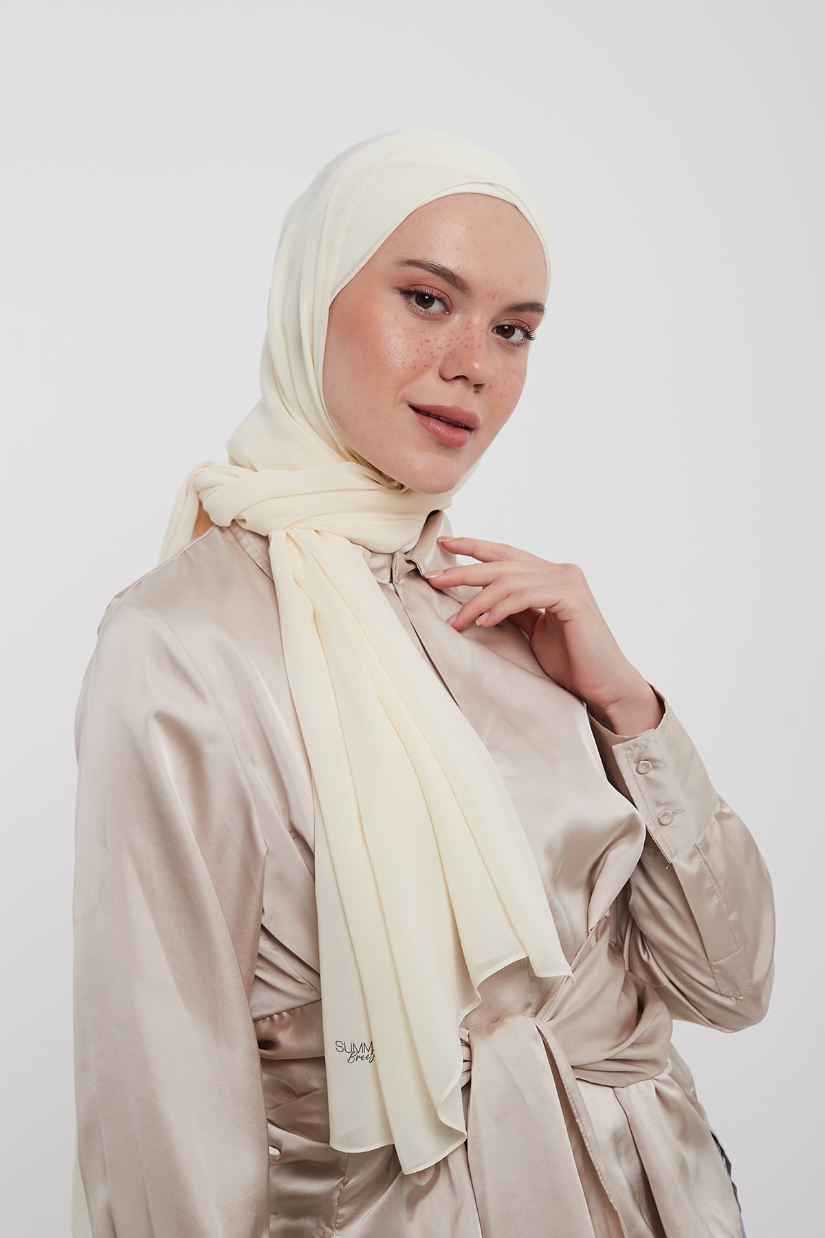 Chiffon Hijab - Antique White