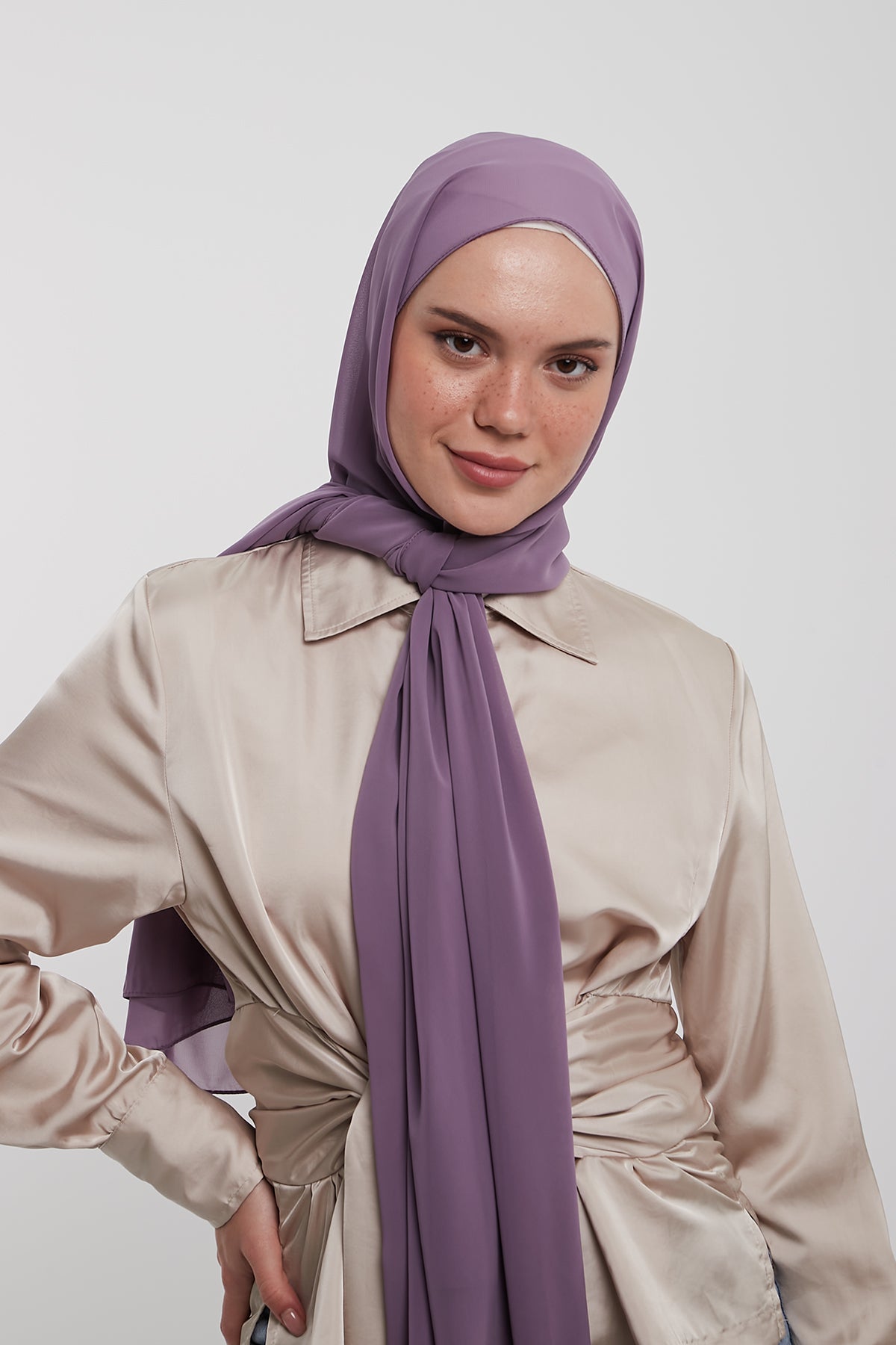 Chiffon Hijab - Reddish Magenta