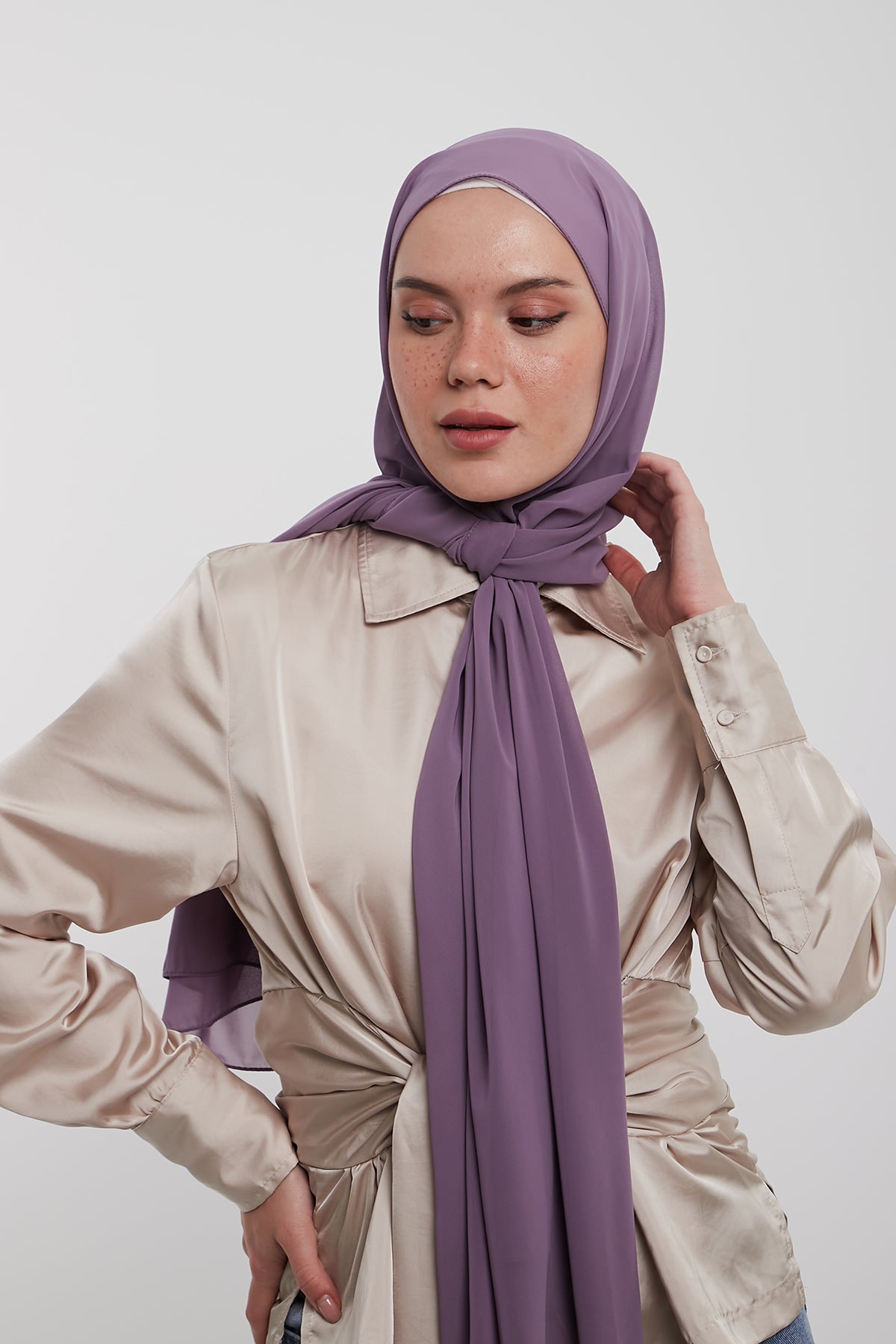 Chiffon Hijab - Reddish Magenta