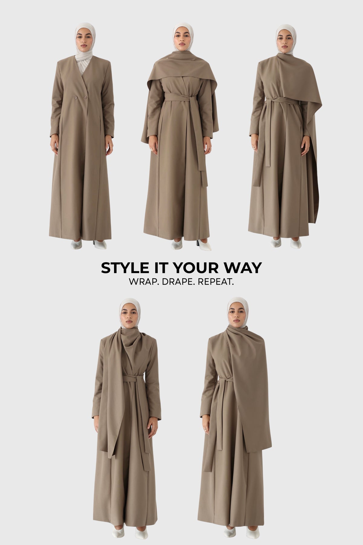 Scarf Abaya - Black